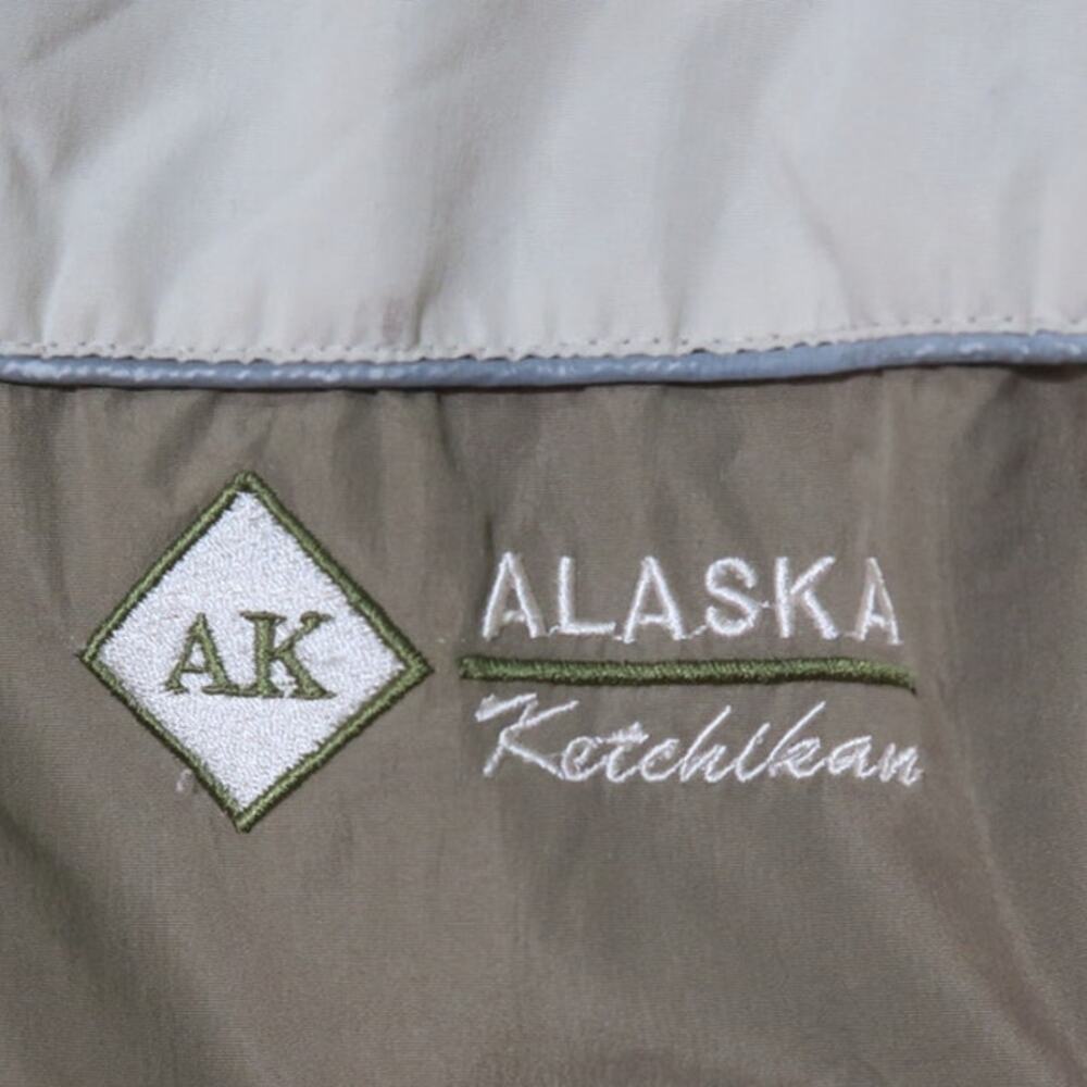 Ketchikan Alaska Windbreaker Fleece Lined Hoodie Embroidered GOGO Sports Inc VTG